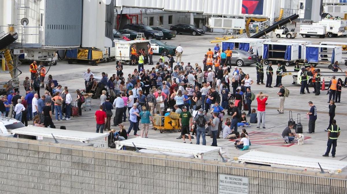 Scene at Fort Lauderdale-Hollywood International Airport today were a gunman killed and and wounded multiple people on Friday, January 6, 2017.