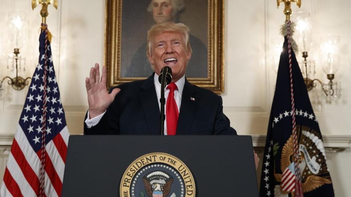 President Donald Trump, shown in a 2017 file photo, offered condolences on Twitter over ‘the terrible Florida shooting.’