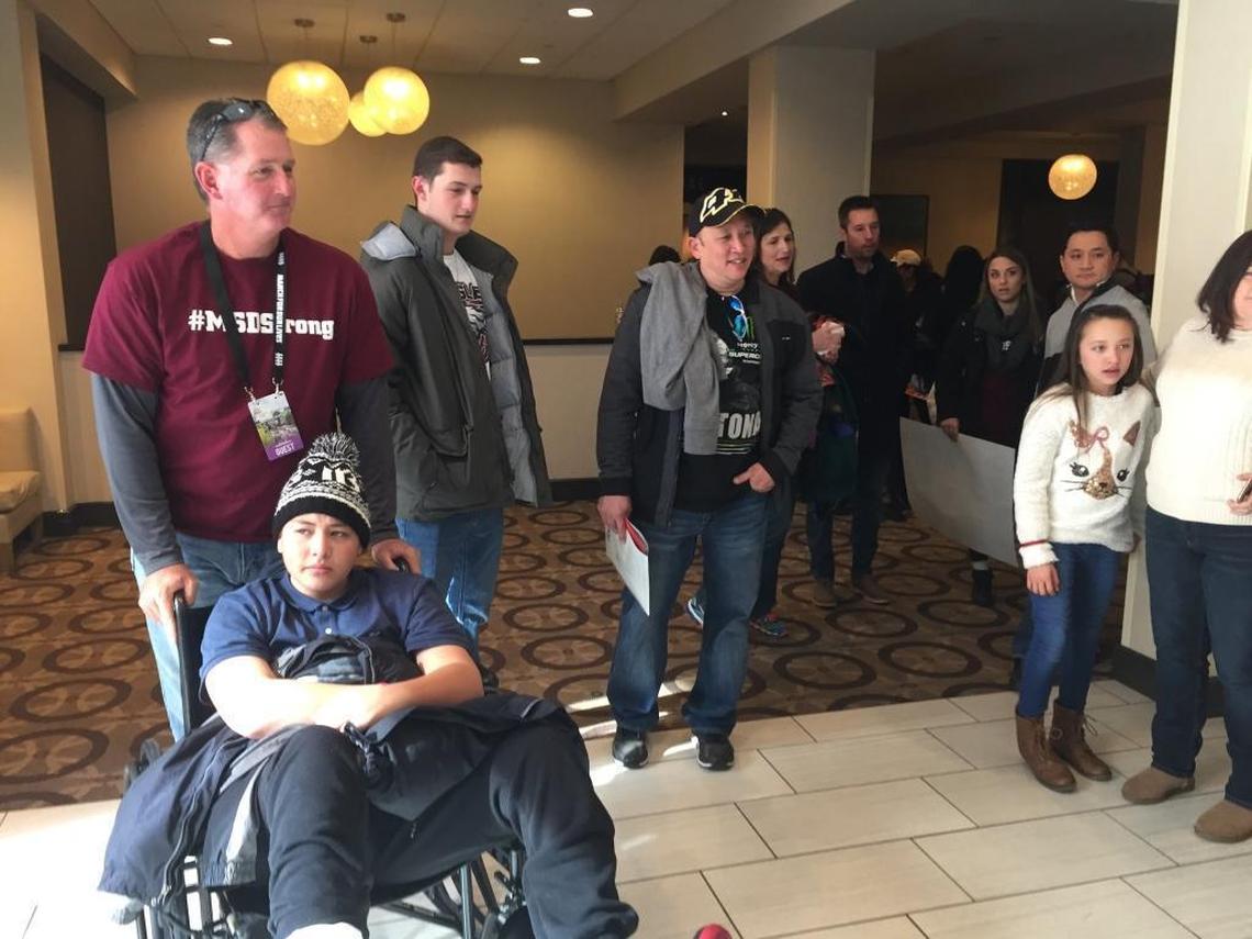 Freshman Kyle Laman is in a wheelchair after being shot in the foot at Marjory Stoneman Douglas High. But Saturday, as he prepared for the #MarchForOurLives, he was in good company. Jeff Heinrich, the first police officer Kyle saw after the shooting, was pushing his wheelchair.