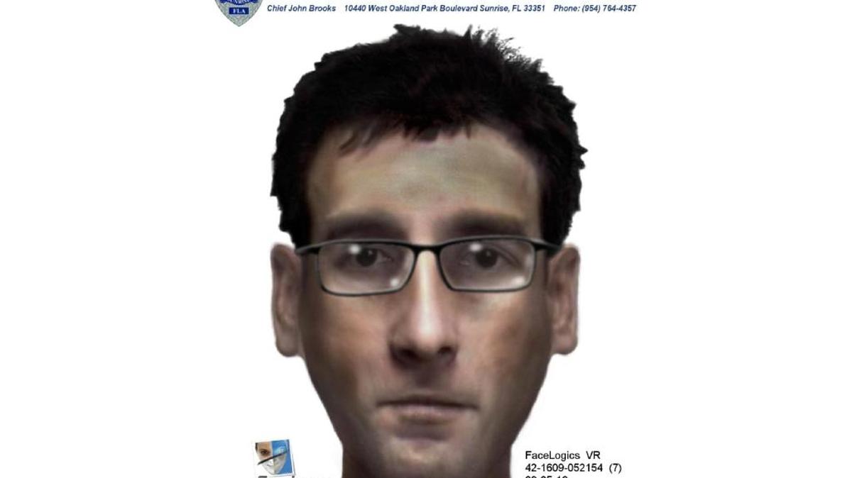 Police release sketch of man who detectives say sexually assaulted a 60-year-old woman as she walked early Monday morning in Sunrise.