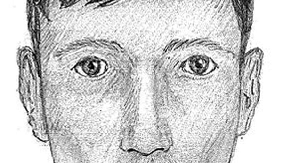 A police artist sketch of the suspect in a sexual battery case from Sunday.