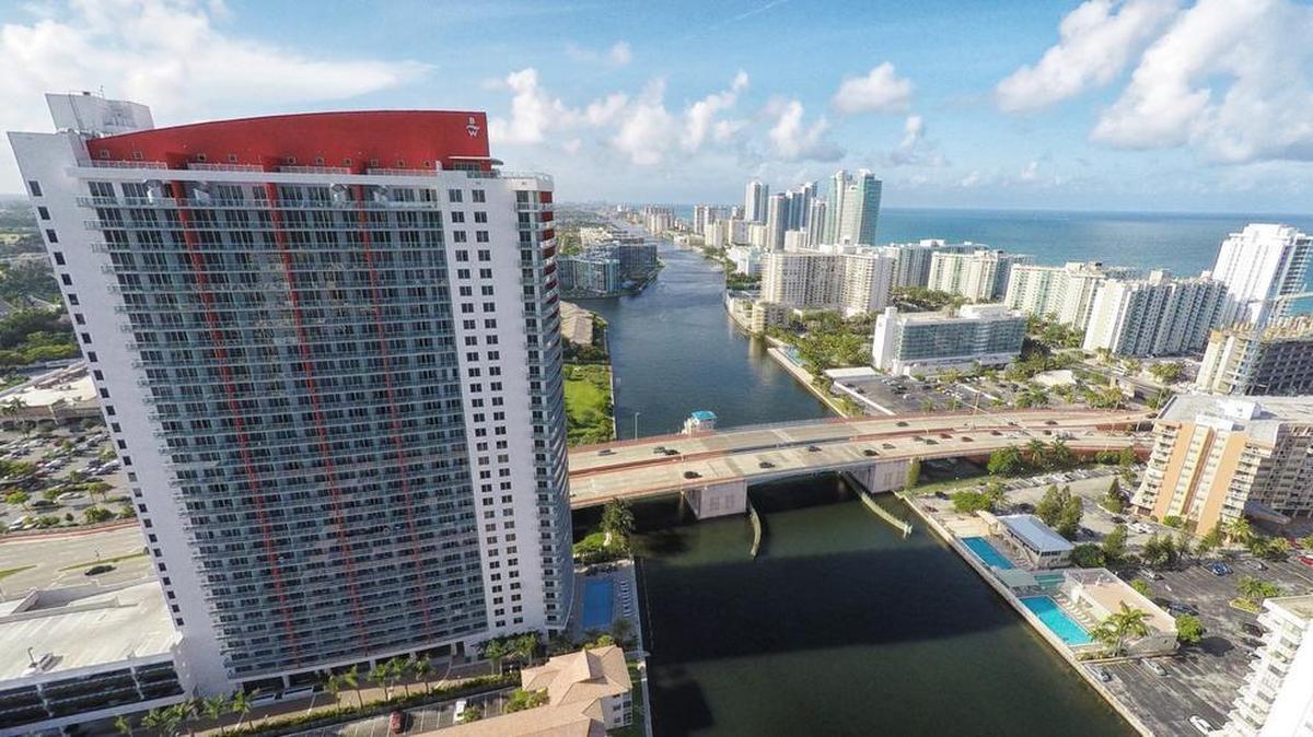 High-rise condos line the shores of Hallandale Beach in southern Broward County.