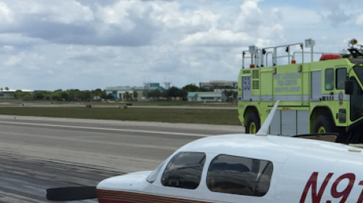 
The pilot of a single engine plane made an emergecy landing at Fort Lauderdale Executive Airport after reporting landing gear issues Sunday. The pilot was uninjured.
