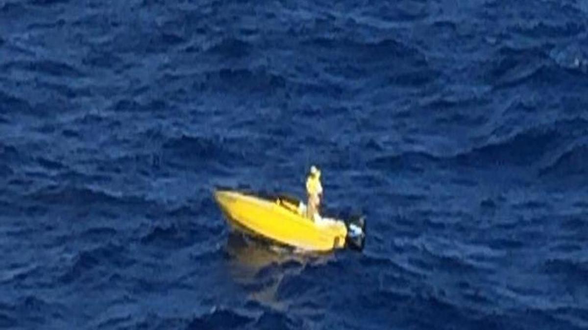 The Coast Guard rescued Eugene Russell 25 miles off North Miami Beach