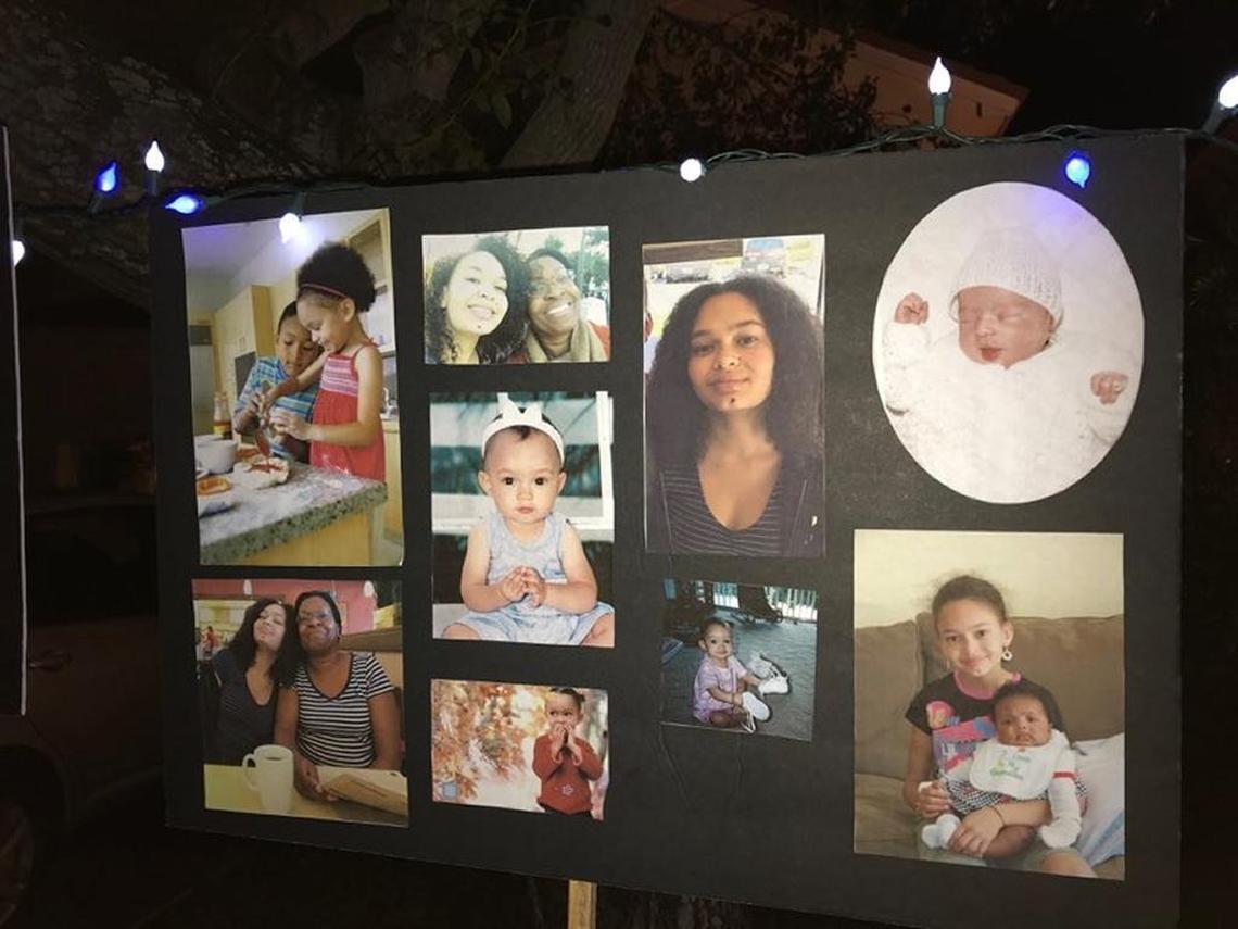 Collage of Helena Ramsay as a little girl that was displayed at her vigil Saturday. She died during the shooting at Marjory Stoneman Douglas High School on Wednesday.