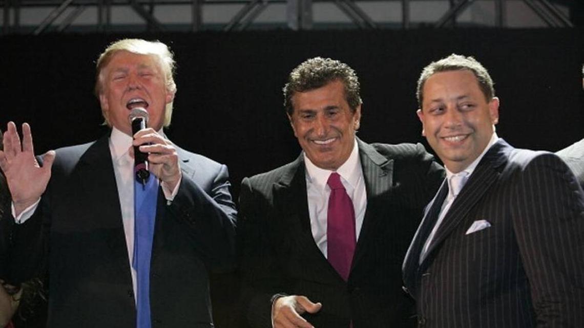 Donald Trump stands with Bayrock Group CEO Tevfik Arif and executive Felix Sater at a launch party for Trump Soho in New York City in 2007. Sater is now involved in the investigation into Trump’s ties to Russia.