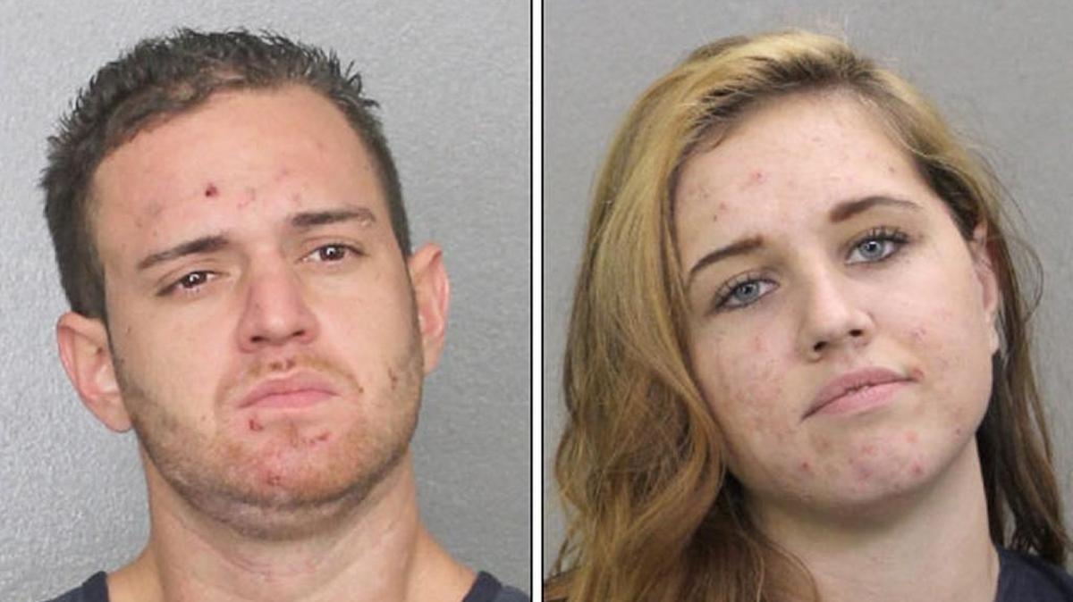 Robert Golden, 27, and Tiffany Sierputowski, 20, were arrested early Thursday morning in Pembroke Pines.