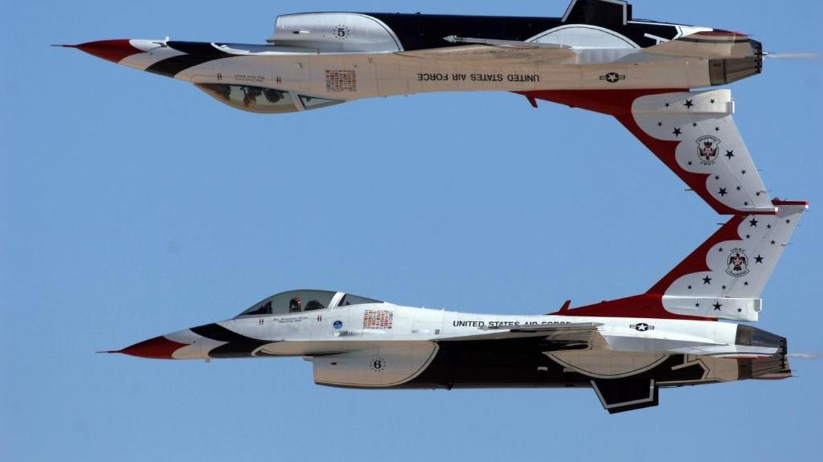 The air show May 7 and 8 will feature the U.S. Air Force Thunderbirds, seen here performing in Homestead in 2008.