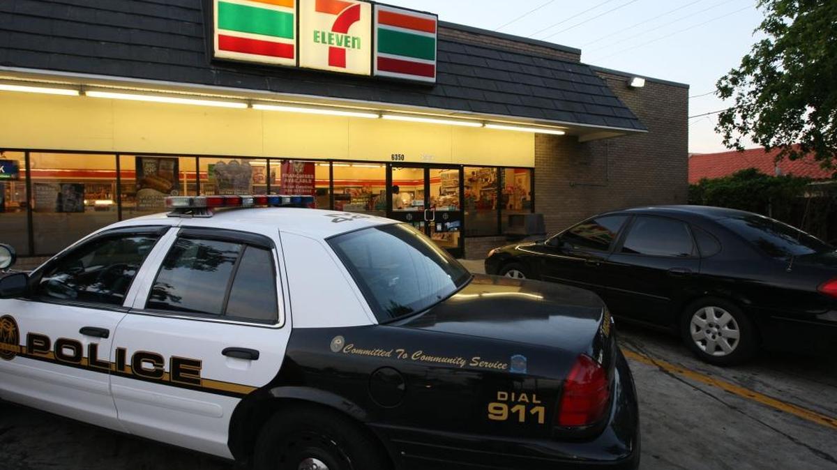 Miramar Police Department responding to a previous robbery at a 7 Eleven store, 6350 Pembroke Road.