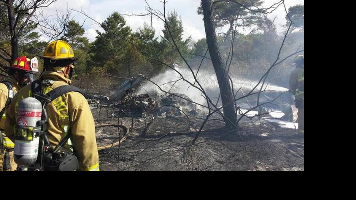 
Fort Lauderdale Fire Rescue crews douse the flames on a Piper-PA aircraft that crashed near Fort Lauderdale Executive Airport April 12.

