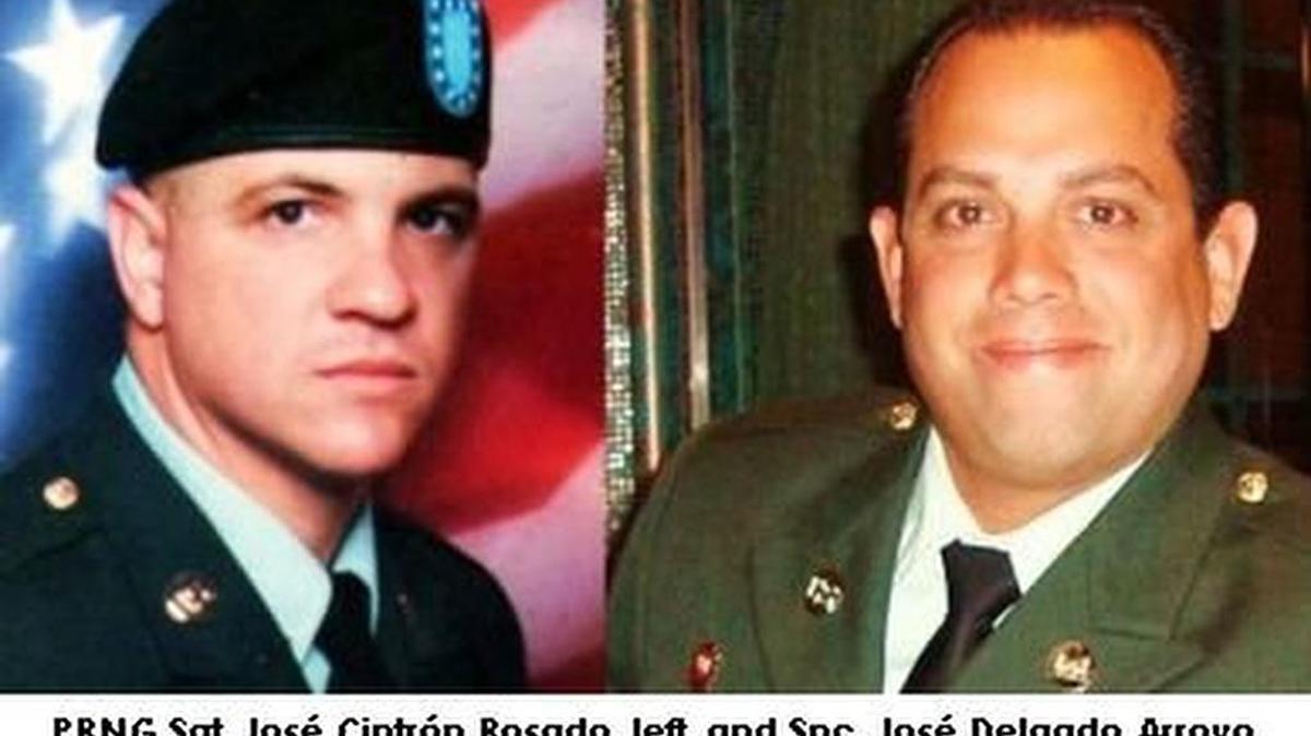 Sgt. Jose Cintron Rosado, 38, and Spec. Jose Delgado Arroyo, 41, were the two members of a Puerto Rican Army National Guard unit killed by a roadside bomb. Their photos and story were posted on Facebook.