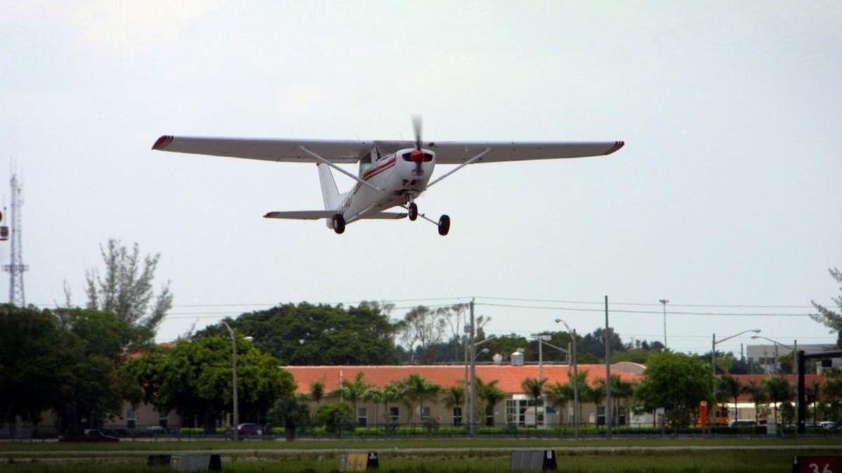 Herald 2001 file photo of plane taking off from North Perry Airport.