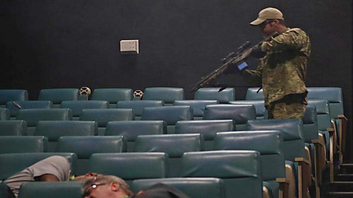 
Active shooters leave victims in their wake during the Fort Lauderdale Fire Department active training scenario at the Sunrise Cinema in downtown Fort Lauderdale, demonstrating the use of new body armor Wednesday Feb. 11, 2015. Working with the Fort Lauderdale Police Department paramedics can now move in on the heels of police.
