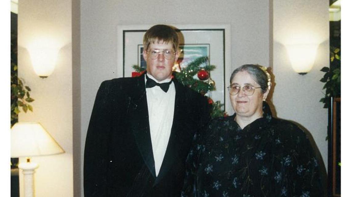 A younger Steven Zerbe and his mother, Bonnie, who is figtting for video that might explain her son’s death.