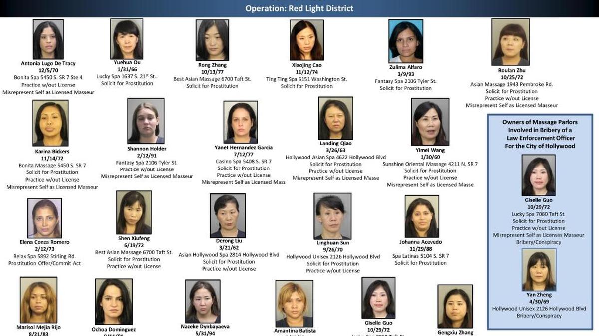 Twenty-four women were arrested in Hollywood undercover prostitution sting