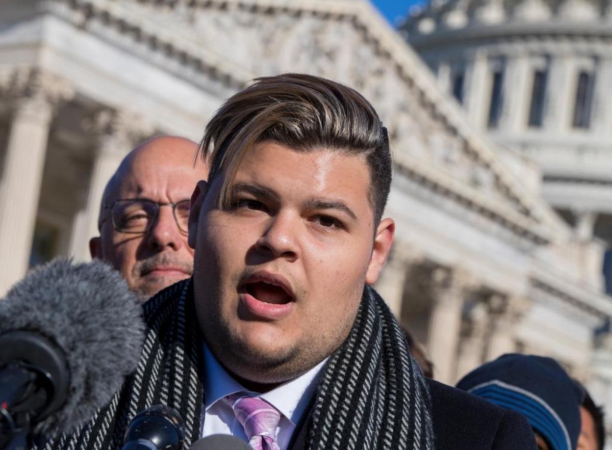 Demitri Hoth, a student at Marjory Stoneman Douglas High School in Parkland was at the U.S. Capitol in Washington, Friday, March 23, 2018, a day before the March for Our Lives rally.