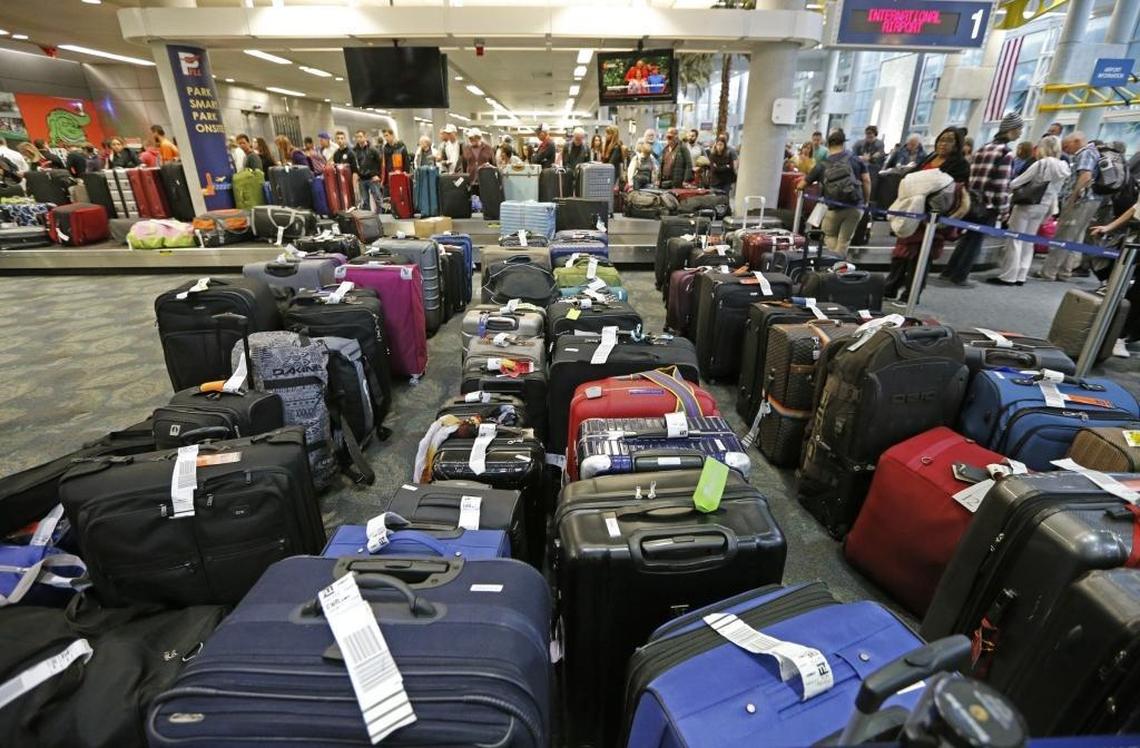 Unclaimed baggage in Terminal 1 at Fort Lauderdale-Hollywood International Airport on Saturday, Jan. 7, 2017 the day after multiple people were shot at the airport.