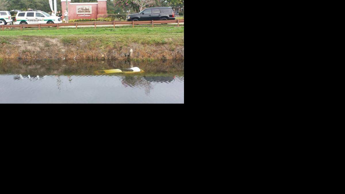 
A car was found in a canal in Davie on New Year’s Day.
