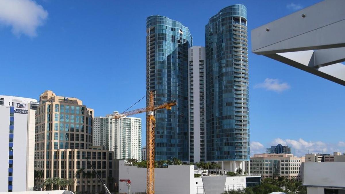 El centro de Fort Lauderdale. La ciudad fue considerada como la menos segura de Estados Unidos, según un informe de la empresa WalletHub.
