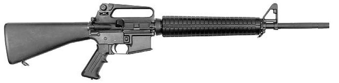 Here is a semiautomatic rifle that was altered to get around the ‘assault rifle’ ban that was in place in 1994, but expired a decade later. The difference: The post-ban AR-15 has no threaded barrel/flash hider and no bayonet lug. The pre-ban one has those features. As a result of that modification, the firearm is about an inch shorter, a bit lighter and a lot more inconspicuous (without the flash hider) than the pre-ban version.