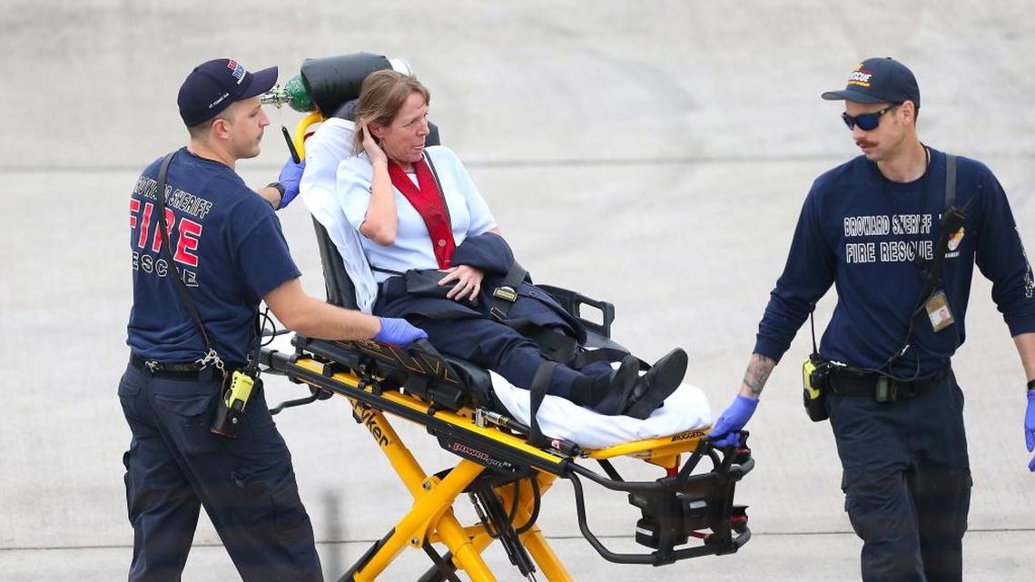 Scene at Fort Lauderdale-Hollywood International Airport Friday where a gunman killed and wounded multiple people.