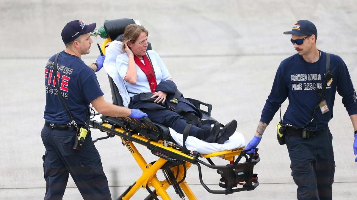 Scene at Fort Lauderdale-Hollywood International Airport Friday where a gunman killed and wounded multiple people.