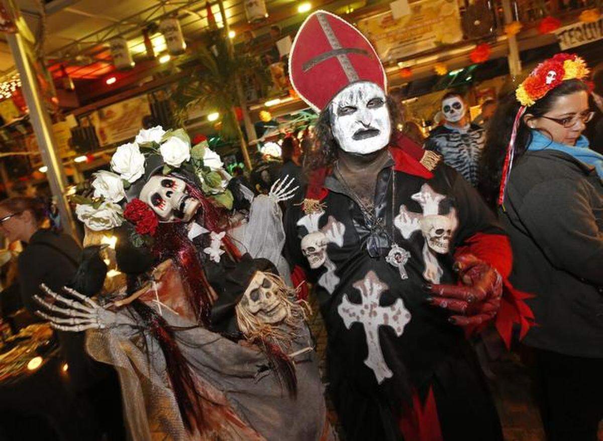 Florida Day of the Dead Celebration at America’s Back Yard night club in downtown Fort Lauderdale.