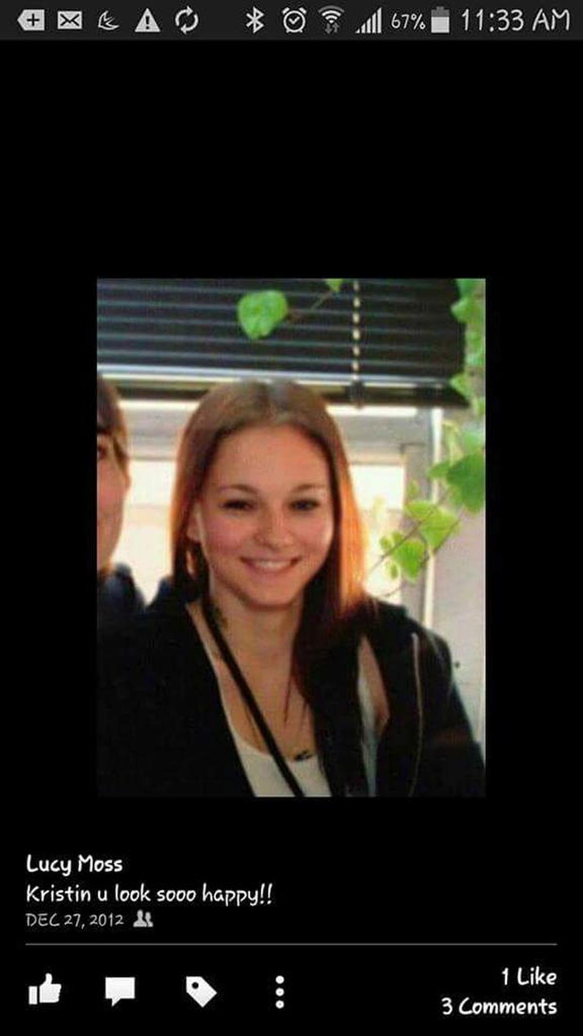 Her mom commented on a photo of Kristin Carare, before the drug habit consumed her daughter.