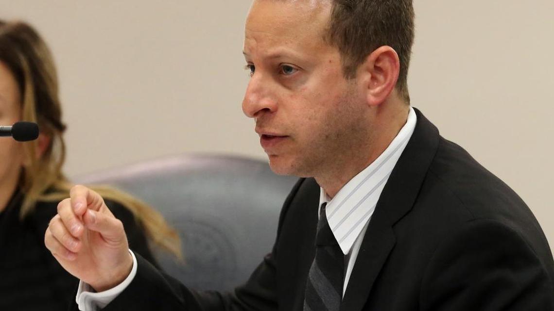 Rep. Jared Moskowitz, D-Coral Springs, asks a question about a concealed weapons bill during a meeting of the criminal justice subcommittee on March 15, 2017, in Tallahassee. Moskowitz graduated from Marjory Stoneman Douglas High School, and rushed back to his district from the state capital when he heard of the shooting.
