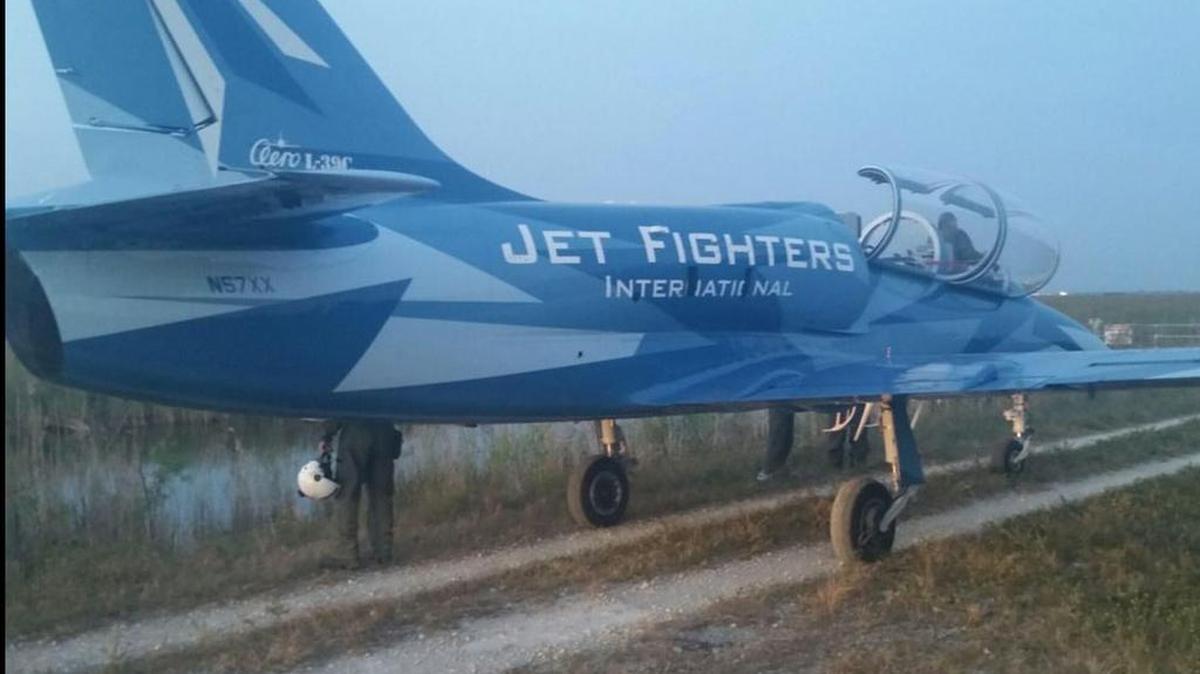 The jet made an emergency landing near Sawgrass Recreation Park on Wednesday.