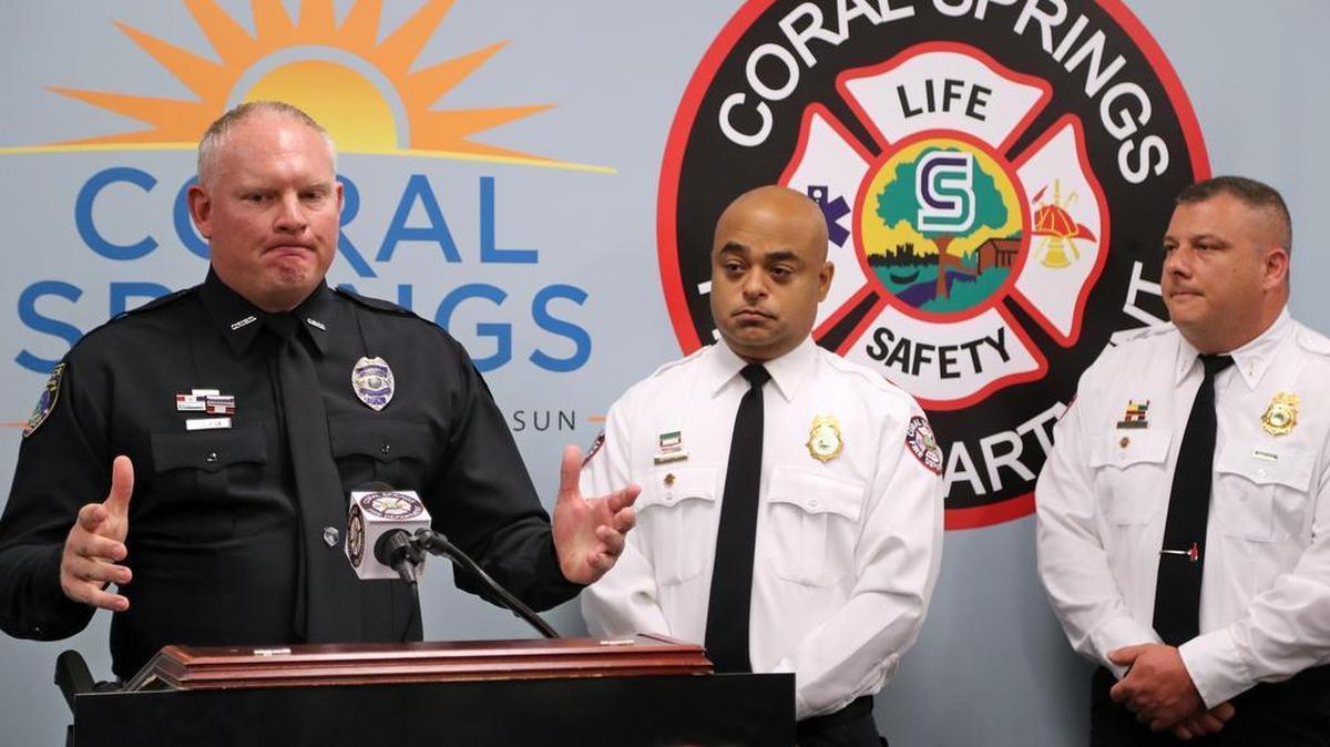Coral Springs Police Officer Tim Burton, a school resource officer at Eagle Ridge Elementary School, talks about his experiences responding to the shootings at Marjory Stoneman Douglas High School.