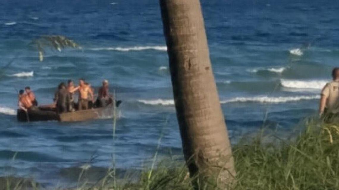 Cuban migrants came ashore on Dania Beach Saturday night.