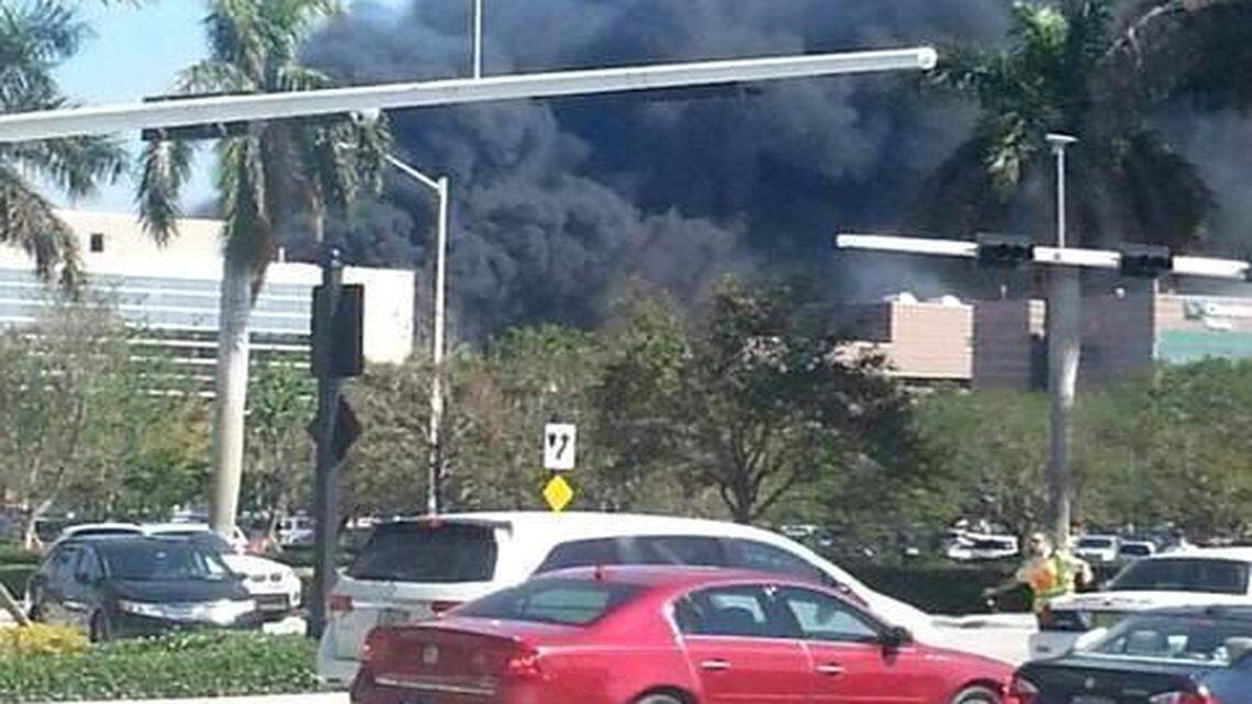 
Smoke streams from the Cleveland Clinic facility in Weston on Friday, Feb. 13, 2015. Neighbors reported hearing and feeling an explosion.
