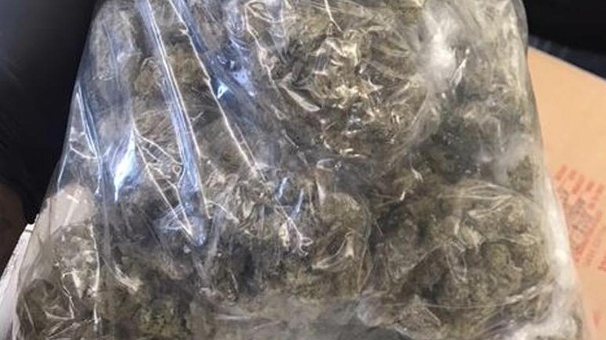 The 398 grams of marijuana police say they took out of the apartments.