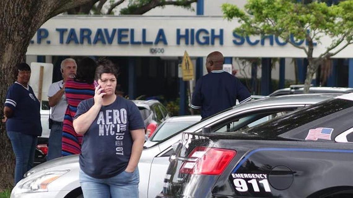 There was a heavy police presence Thursday morning at J.P. Taravella High School after Taravella High School was locked down, according to Coral Springs Police Chief Tony Pustizzi who is also the city's recently appointed city manager.