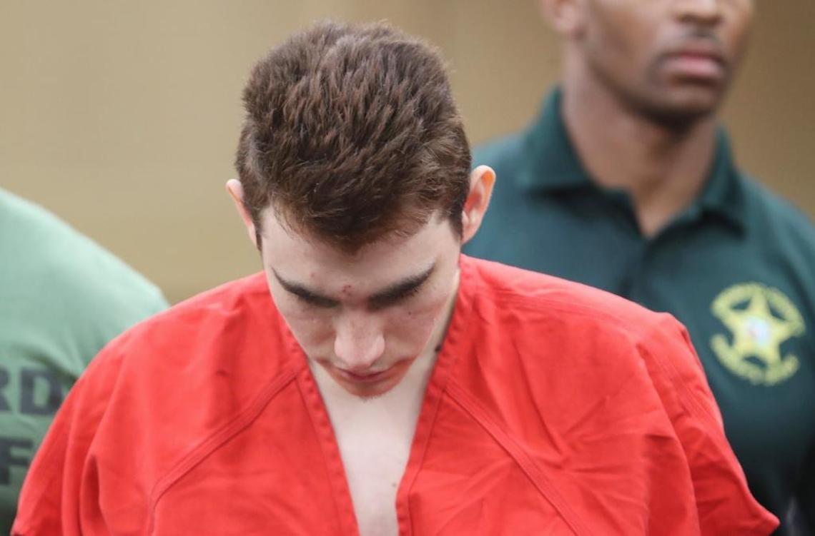 Parkland shooter Nikolas Cruz avoids eye contact during a March 14, 2018, court hearing in Broward County.