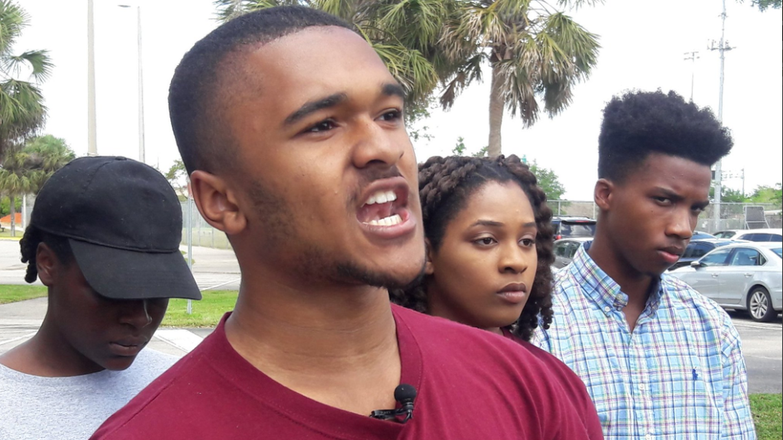 Kai Koerber, 17, speaks about his experience as a black student at Marjory Stoneman Douglas High School in the wake of the school shooting in February.