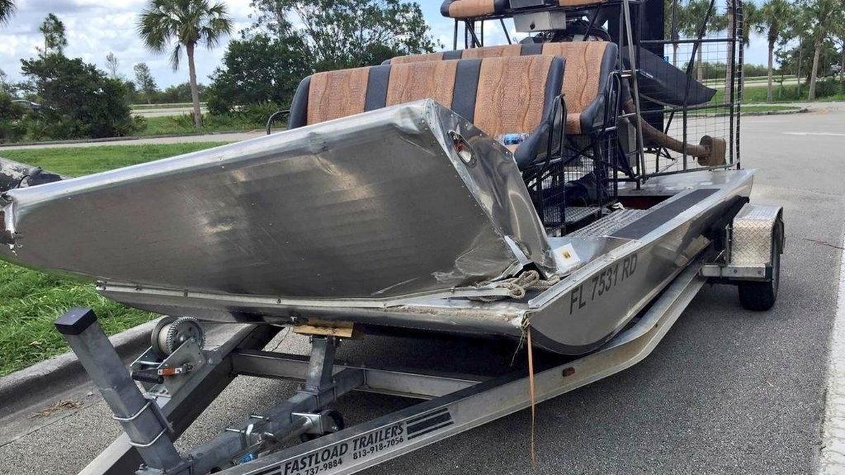 A Texas tourist was injured Sunday afternoon in an airboat crash in the Everglades in western Broward.