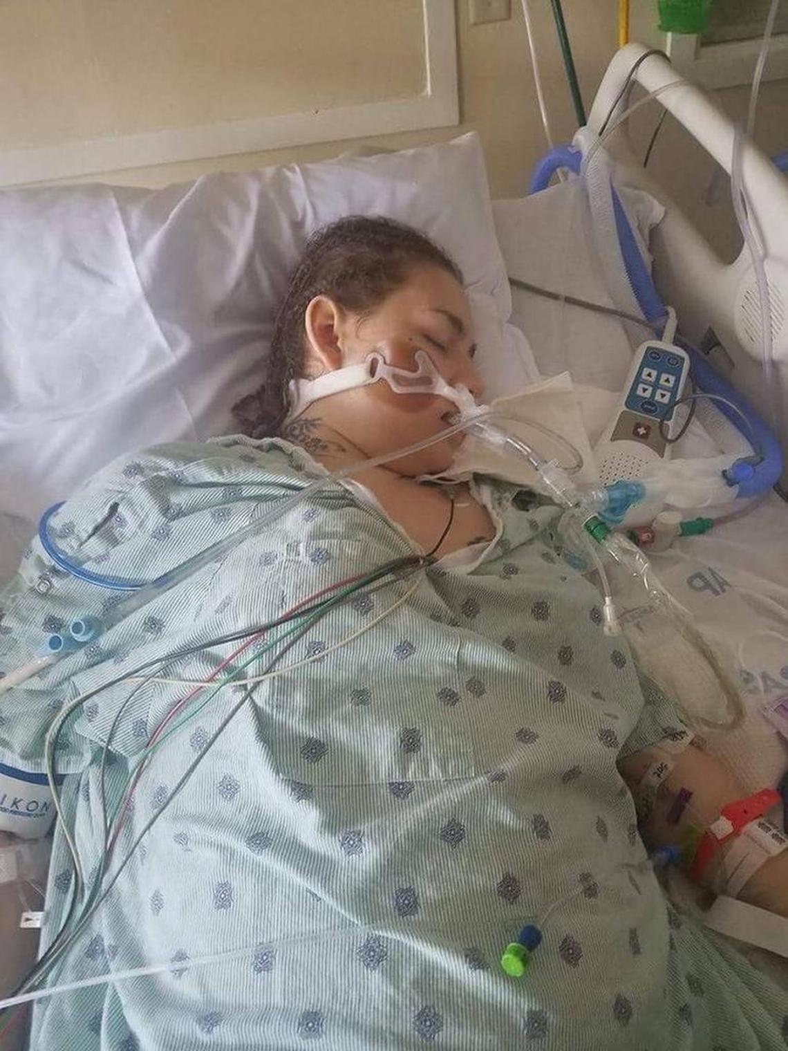 Lucy Moss found her daughter, Kristin Carare, in this condition after traveling from Cleveland to Fort Lauderdale