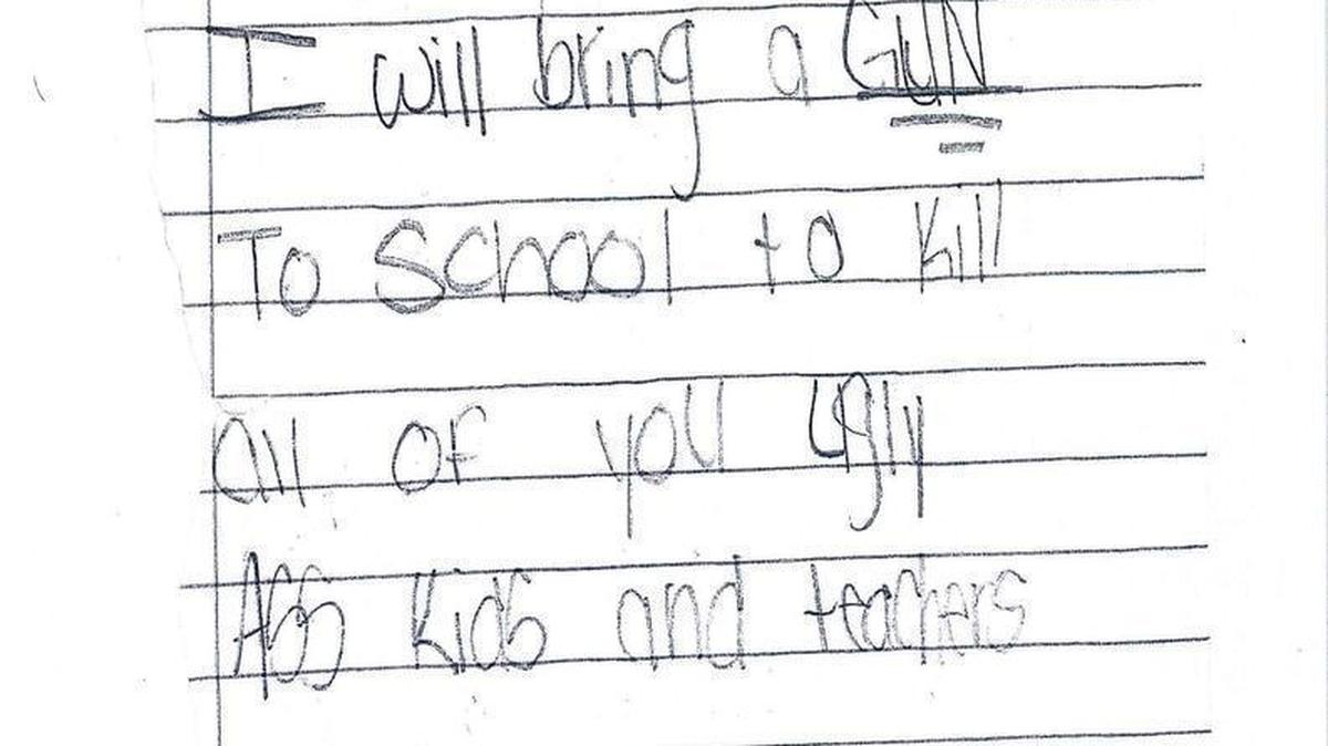 Jasmine Powell, an 11-year-old Nova Middle School student, was arrested Thursday after slipping a note under a door that threatened to kill students and teachers, Davie police said.