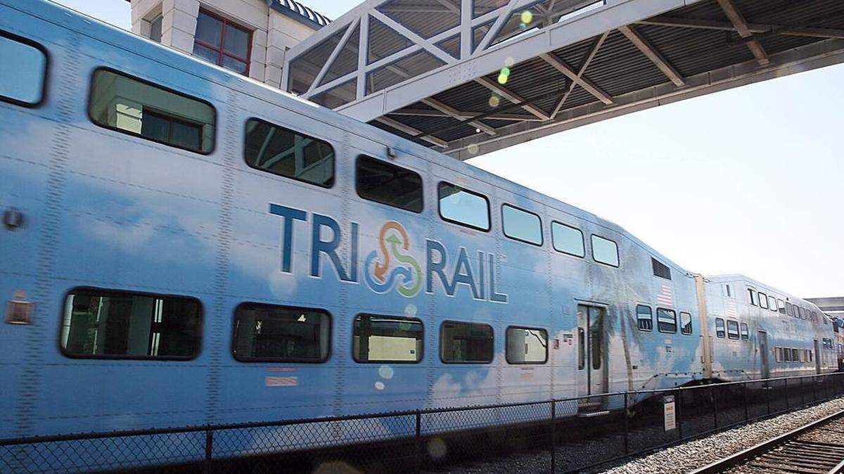 File photo of a southbound Tri-Rail train near Fort Lauderdale. On March 1, 2021, a 28-year-old man was killed when he tried to manuever his scooter over the tracks ahead of a train, according to police.