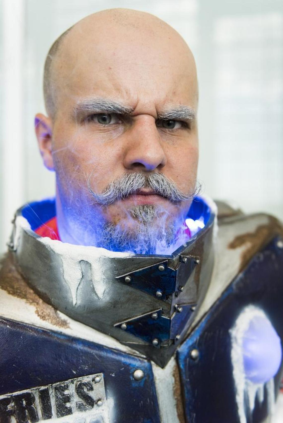 Cody Noel Dickinson poses for a portrait in his Mr. Freeze suit at the 12th annual Florida Supercon at the Greater Fort Lauderdale Convention Center on Saturday, July 29, 2017.