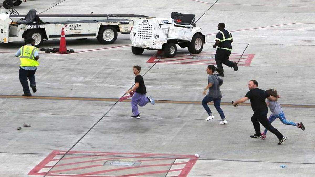 Scene at Fort Lauderdale-Hollywood International Airport where a gunman shot and and wounded multiple people on Friday, January 6, 2017.