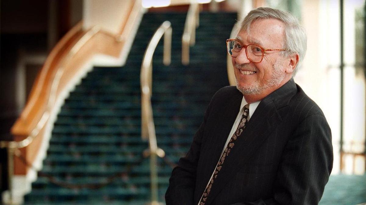 Bill Farkas standing in the lobby of the Broward Center for the Performing Arts in Fort Lauderdale. Farkas, who died Feb. 3, was instrumental in the building and opening of the center in 1991.