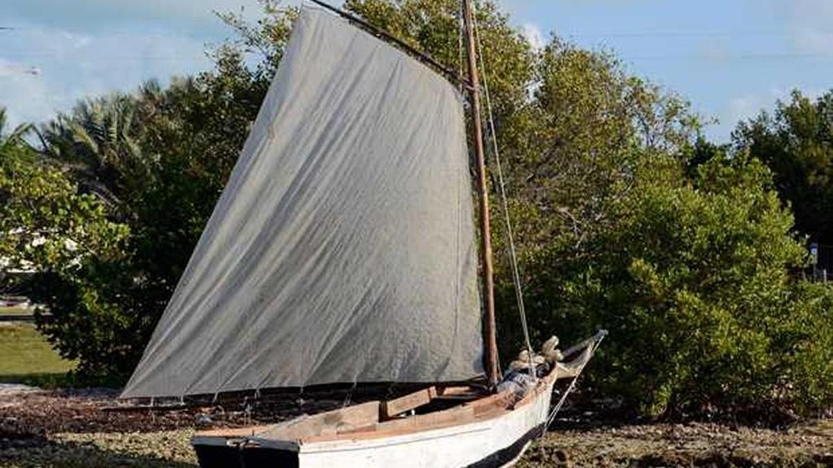This is the boat that took 12 migrants from Cuba to Tavernier at the Harry Harris Park shore.