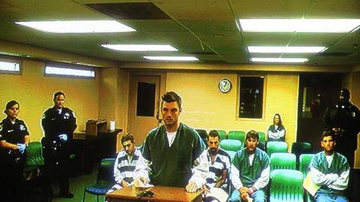 Nick Carter speaks to Judge Ruth Becker via videoconference from jail at his Jan. 14 first appearance.