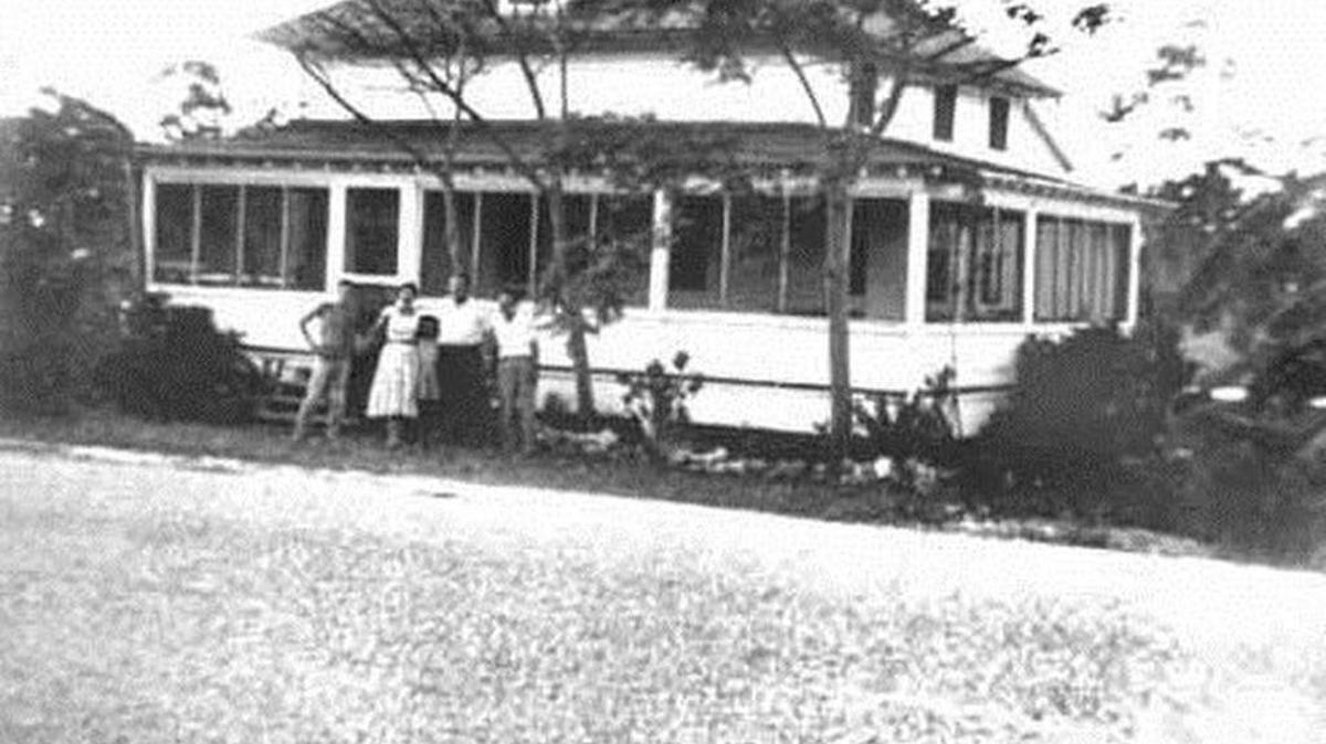 This is the warden's house at the Big Pine Prison in 1957. The prison became known as the Big Pine Road Prison.