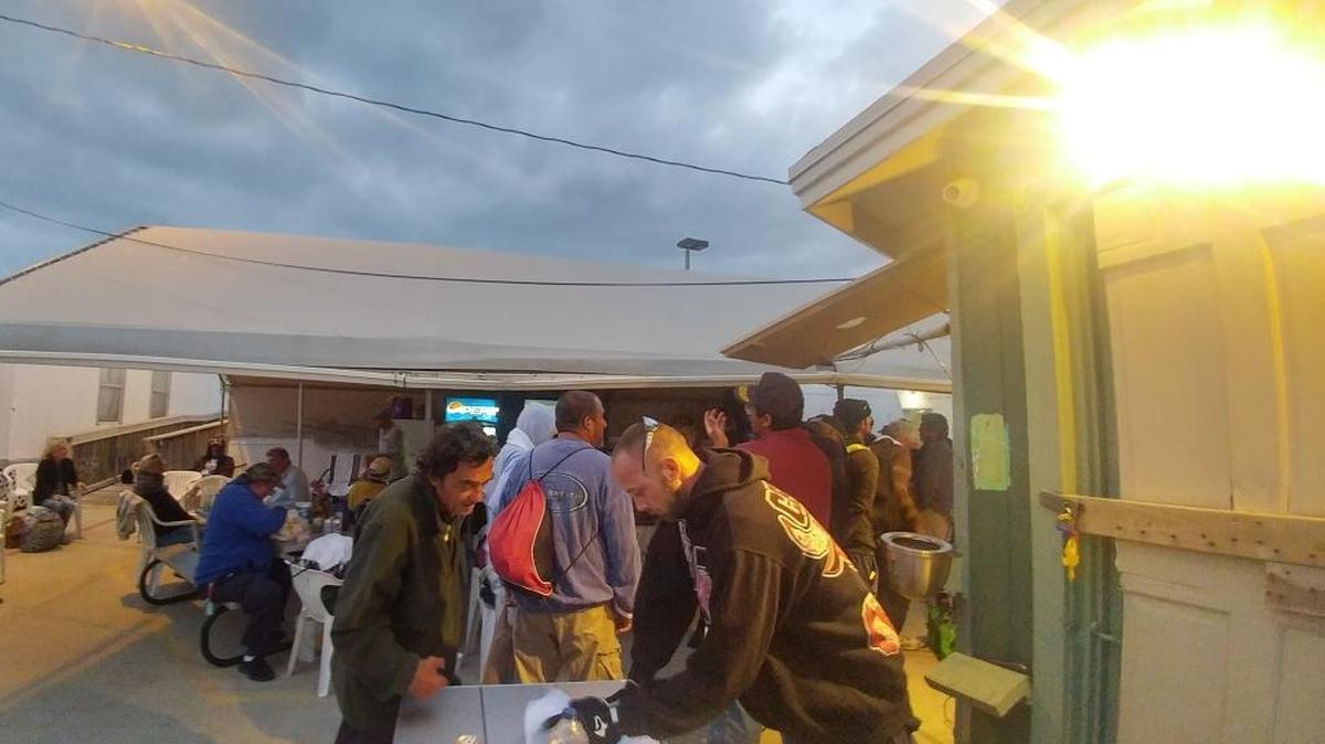 The entrance at Keys Overnight Temporary Shelter