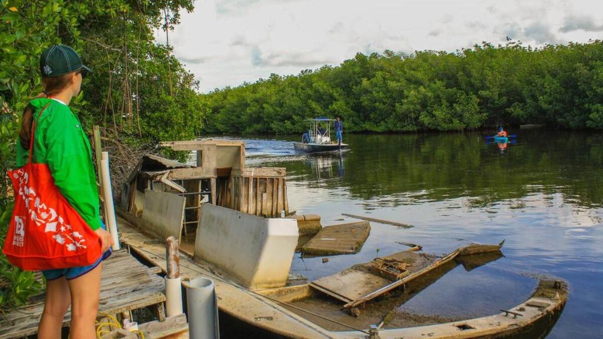 Monroe County Code Compliance oversaw the cleanup of a 22-acre private property that once was part of the Historic Fishing Village of Card Sound Road but had become an environmental mess.