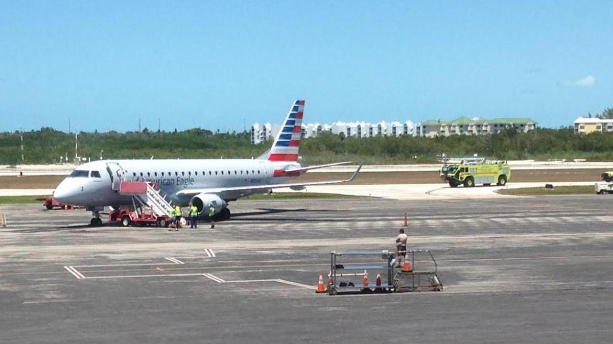 An American Airlines jet was forced to return to Key West International Airport Sunday shortly after takeoff because it collided with a bird.